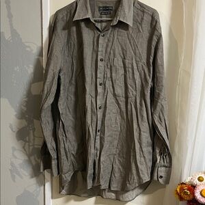 Hart Schaffner Marx Black and White Checkered Shirt